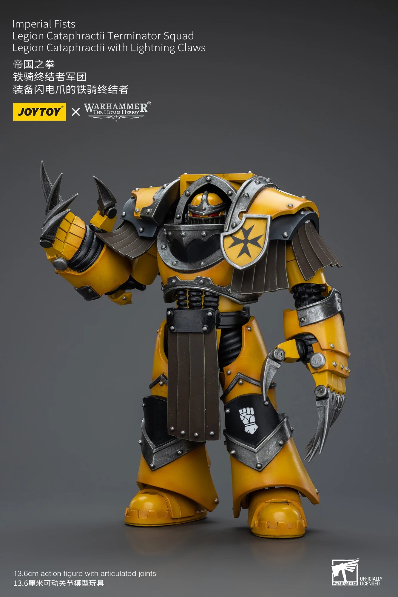 JOYTOY Warhammer 40k 1/18 Action Figures Anime 13.6cm Imperial Fists Legion Cataphractii Terminator Squad Collection Model Toys