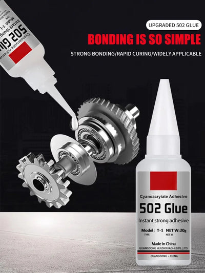 JXVX 1-5pcs 502 Super Glue Instant Quick-drying Cyanoacrylate Adhesive Leather Rubber Wood Metal Strong Bond Liquid Glue Tool - Smarsty