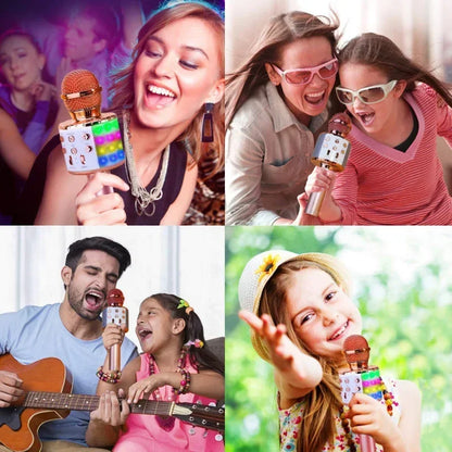 LED Wireless Bluetooth Karaoke Microphone for Kids - Smarsty