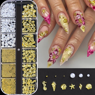 Metal Ocean Nail Art Charms for Stunning Manicures - Smarsty