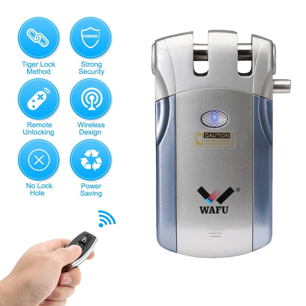 Smart Invisible Deadbolt Door Lock with Remote Control - Smarsty