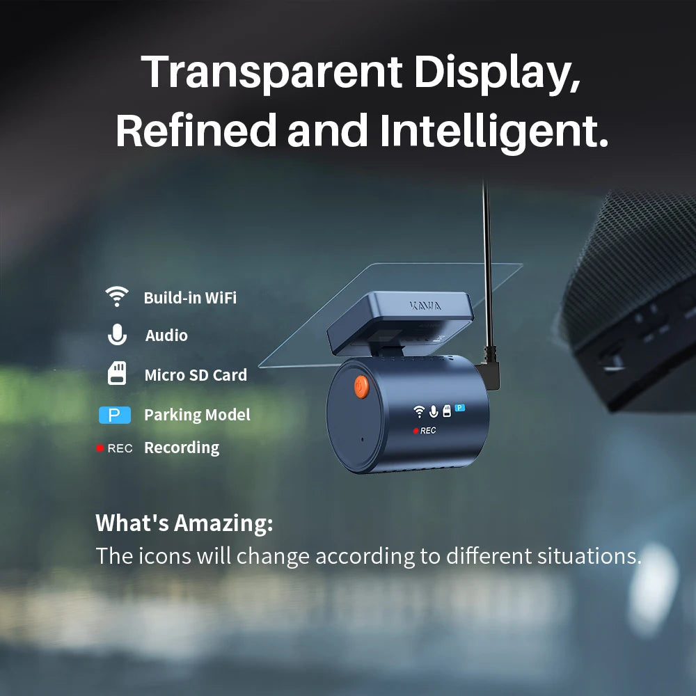 2K Tiny Car DashCam With WiFi App And Voice Control - Smarsty