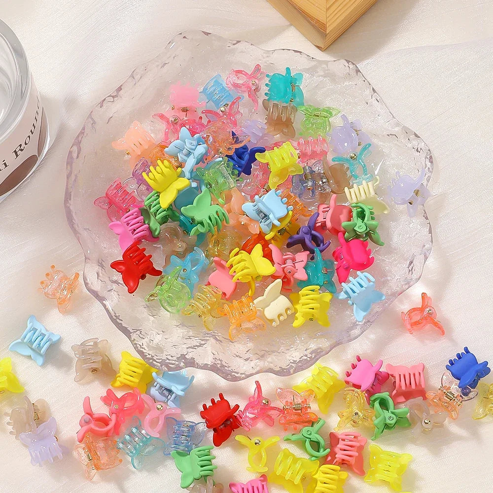 Colorful Mini Butterfly Hair Clips Secure Hold For Girls - Smarsty
