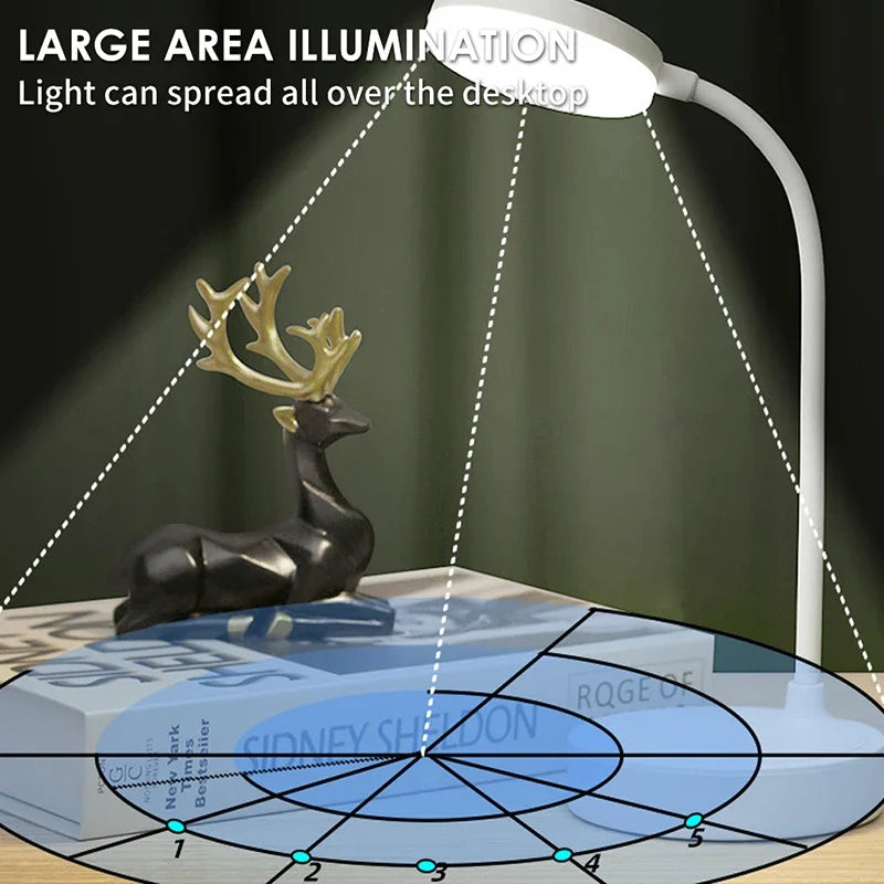 Portable LED Desk Lamp with Eye Protection Dimming - Smarsty