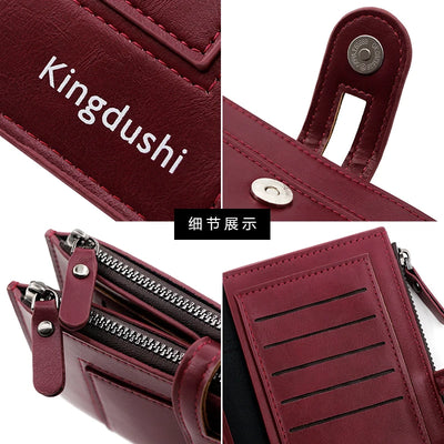Fashionable New Women's Long Wallet, European and American Fashion Phone Bag, PU Leather Multi Card Carrying Bag - Smarsty