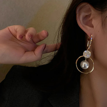 Pearl Drop Earrings For Women Fashion Trend Jewelry - Smarsty