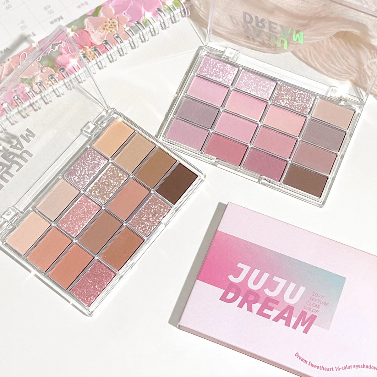 16 Color Pearlescent Matte Eyeshadow Palette for Daily Makeup - Smarsty