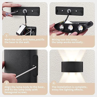 Modern LED Wall Sconces for Indoor Outdoor Lighting - Smarsty