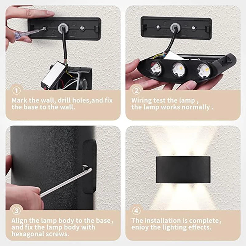 Modern LED Wall Sconces for Indoor Outdoor Lighting - Smarsty