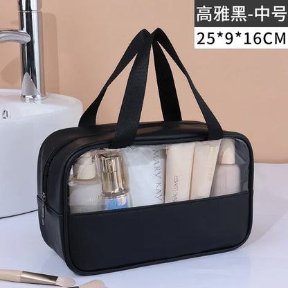 Portable Travel cosmetic bag Women Transparent Makeup Bag Large-Capacity Bath Wash Bags Multifunction Waterproof Storage Case - Smarsty