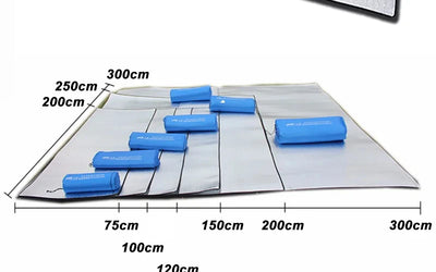Camping Mat Foam Foil Blanket Aluminum Insulation Foam Foil Mat Sleeping Pad Thermal Outdoor Tent Footprint Reflecting Heat by Smarsty