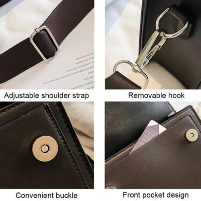 PU Leather Crossbody Bag For Women Travel Friendly Flap - Smarsty