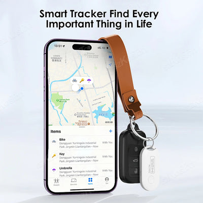 Mini GPS Tracker with Bluetooth Range for Easy Item Location - Smarsty