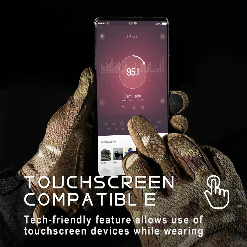 Touchscreen Tactical Gloves Shockproof Non Slip Full Finger - Smarsty