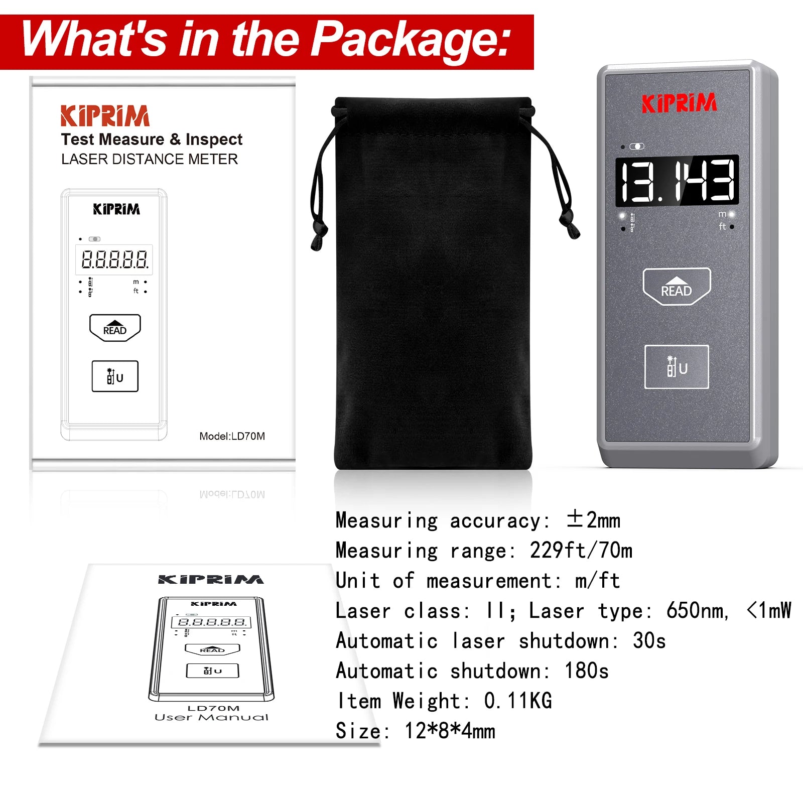 Kiprim Laser Rangefinder High Accuracy Measurement Tool - Smarsty