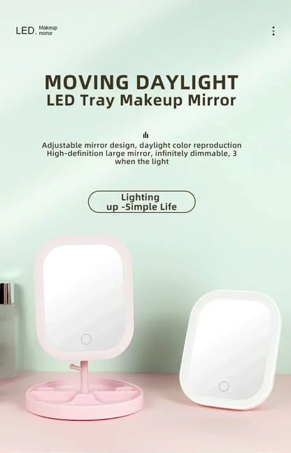 LED Vanity Mirror with Adjustable Three-Color Light - Smarsty