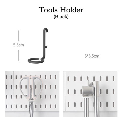 DIY Pegboard Accessories Kitchen Organization No Drill Hanging Shelf Storage Hooks Wall Organizer Crafts For Garage Room