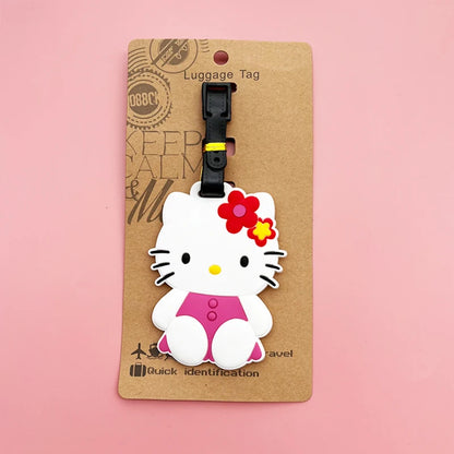 Hello Kitty Luggage Label Cute My Melody Luggage Tag Cartoon Suitcase ID Address Holder Baggage Boarding Portable - Smarsty