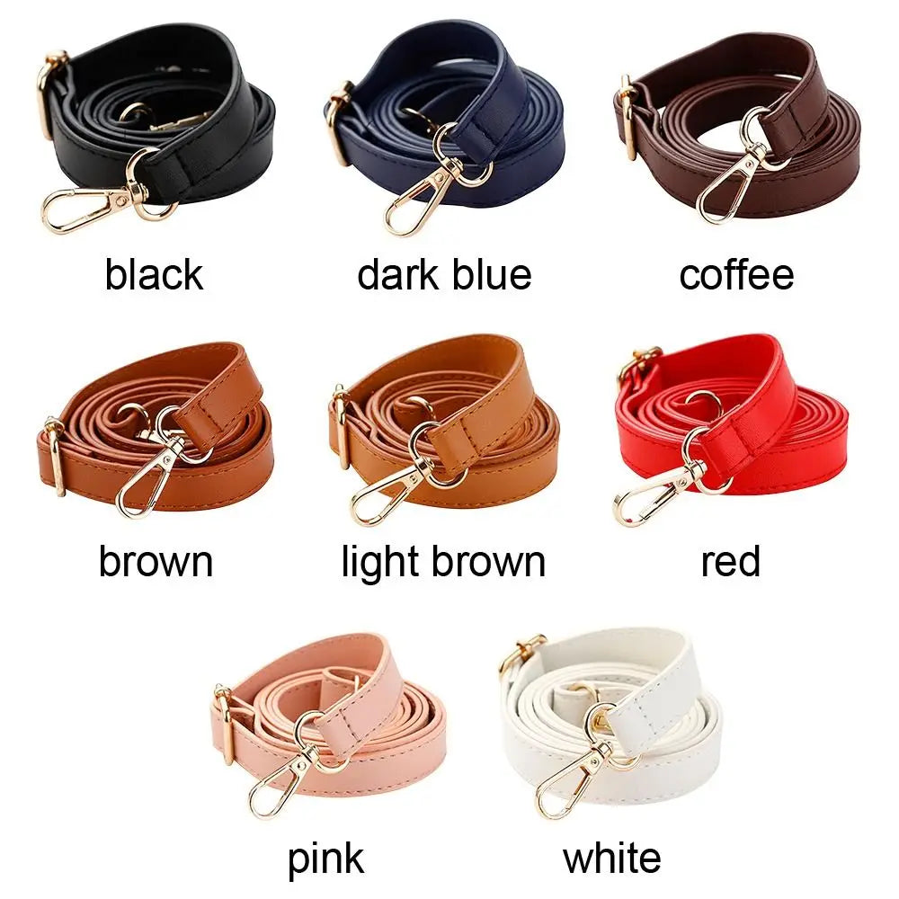 Fashion PU Leather Bag Handle Replacement Bags Strap 130cm Adjustable Shoulder Bag Strap Handbag Belts Bag Parts Accessories
