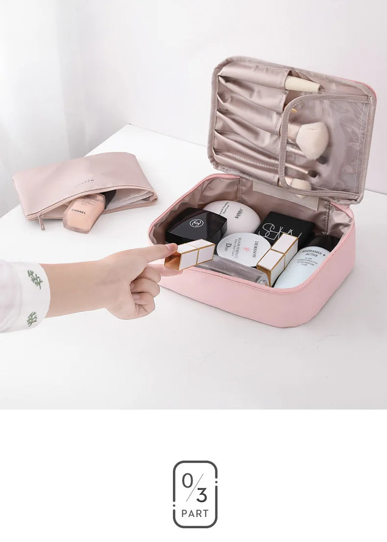 Ladies Portable Cosmetic Bag Large Capacity Travel Organizer - Smarsty
