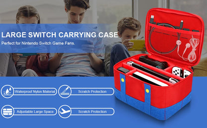 Large Waterproof Carrying Case for Nintendo Switch OLED - Smarsty