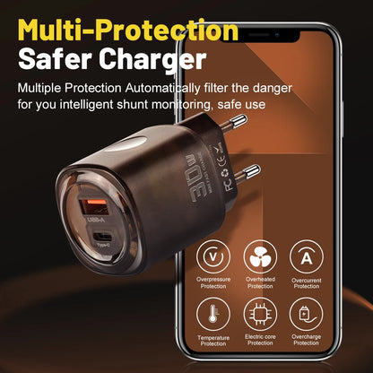 2 In 1 USB PD Charger Quick Charge 3.0 Transparent Design - Smarsty