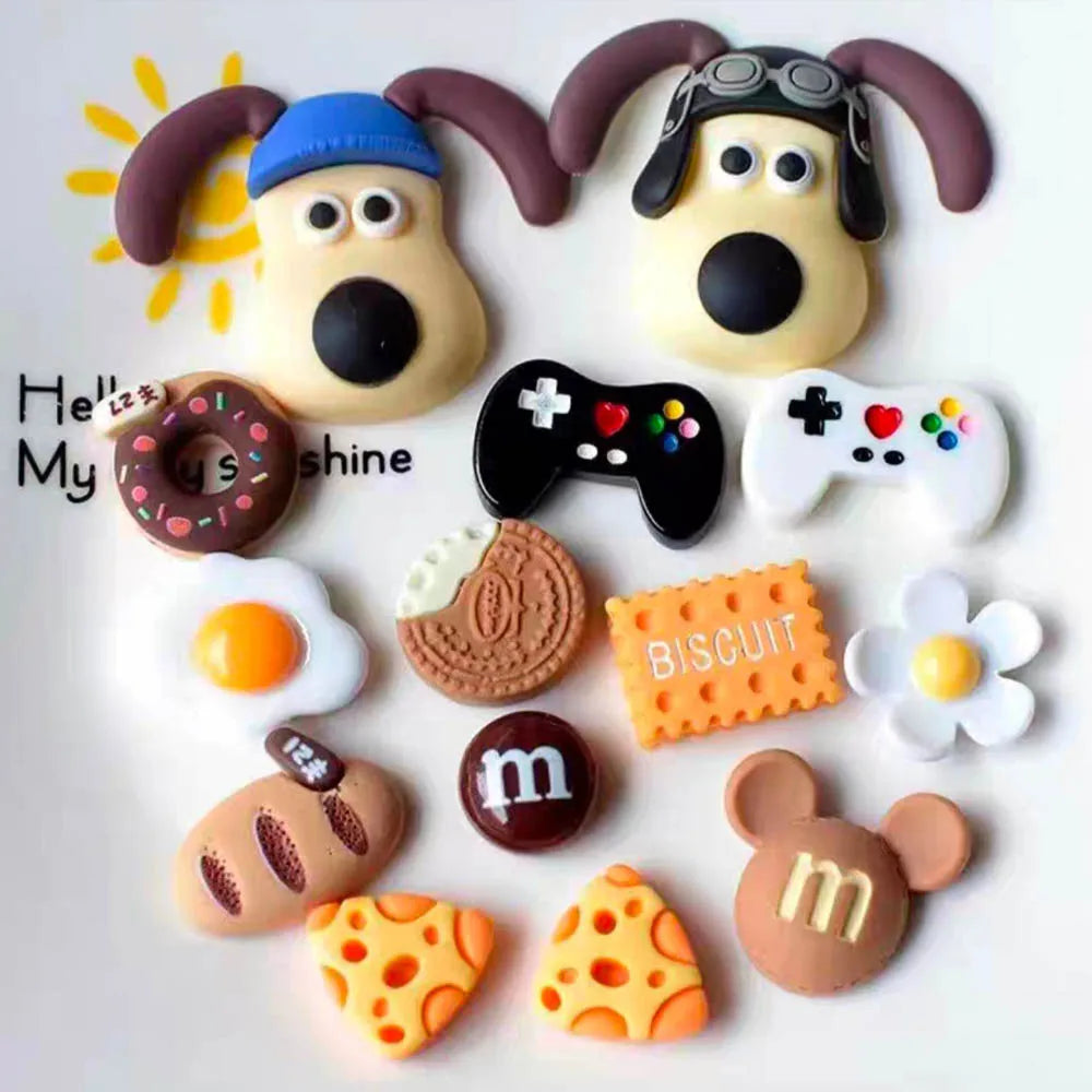 1 Set 14pcs Cute Dogs Shoe Charms Accessories Boys Girls Sandals Garden Shoe Buckles Decoration Fits Beach Bag Accessories Gifts