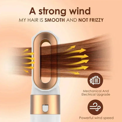 5 in 1 Low Noise Hair Styler with Hot Air Brushes - Smarsty