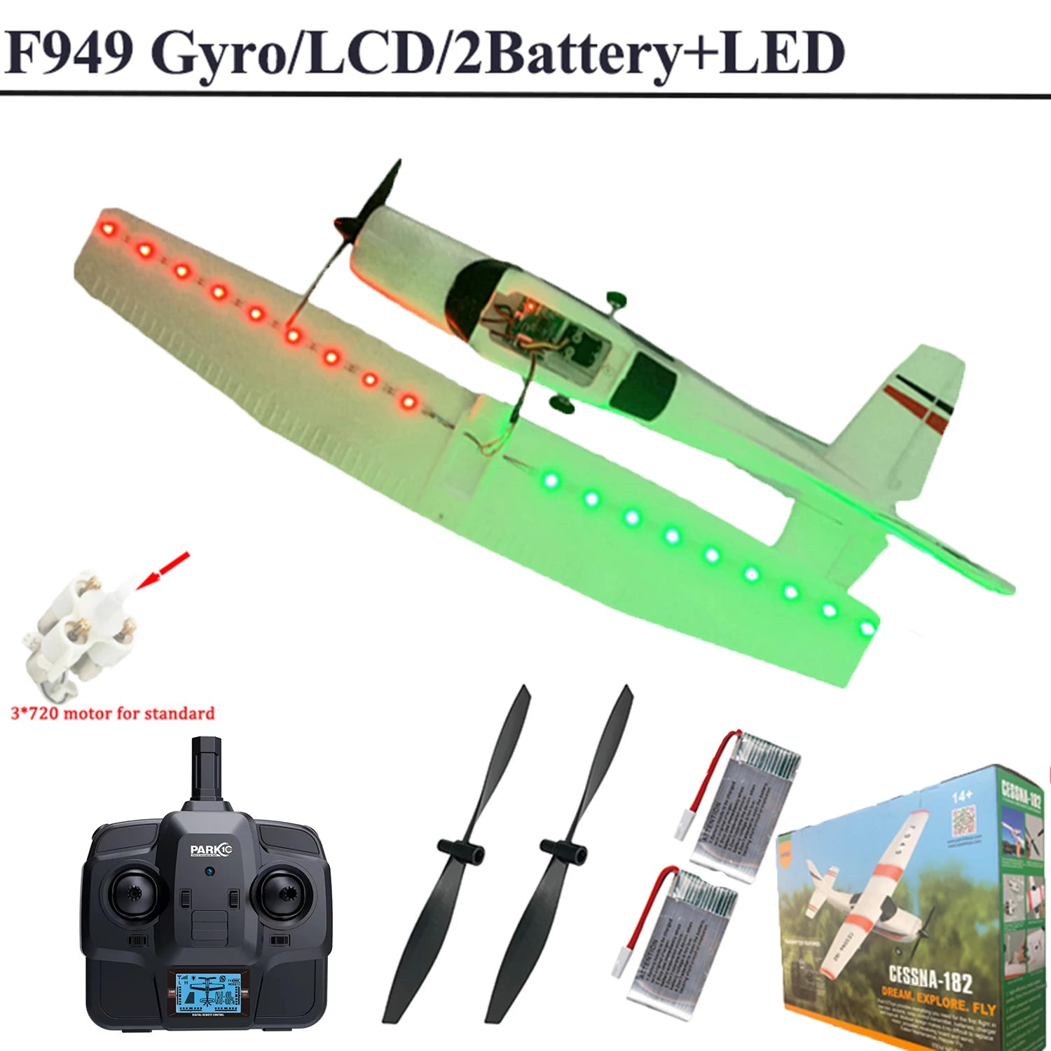 WLtoys F949 2.4G 3D6G 3Ch RC Airplane Fixed Wing Plane Outdoor Toys Drone RTF Upgrade Version Digital Servo F949S With Gyroscope - Smarsty