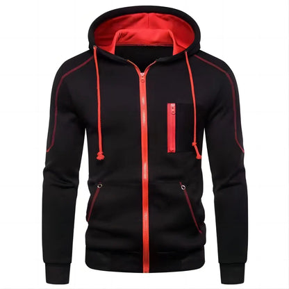 2024 New Men's Hoodie Jacket Streetwear Long Sleeve Sweatshirts Zipper Hooded Pullover Male Sportswear Men Clothing Streetwear - Smarsty