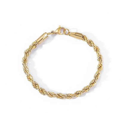 Stainless Steel Twisted Rope Chain Bracelet Waterproof - Smarsty