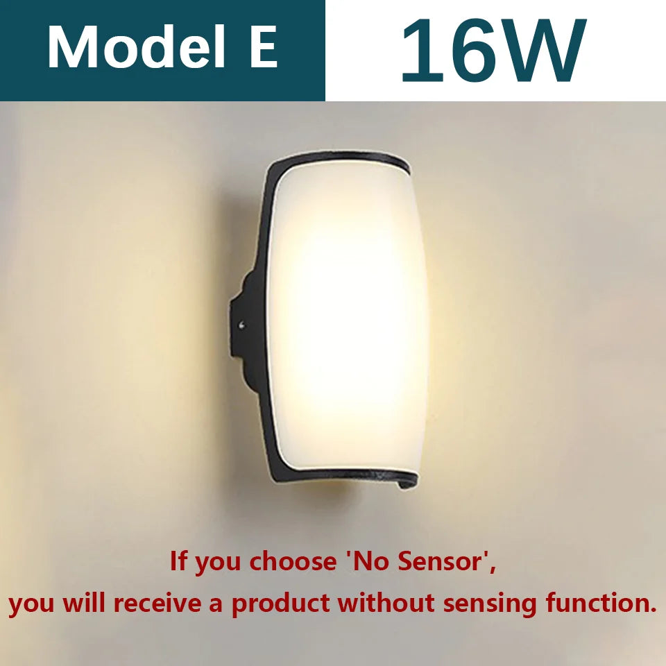 LED Outdoor Wall Light with Motion Sensor for Security - Smarsty