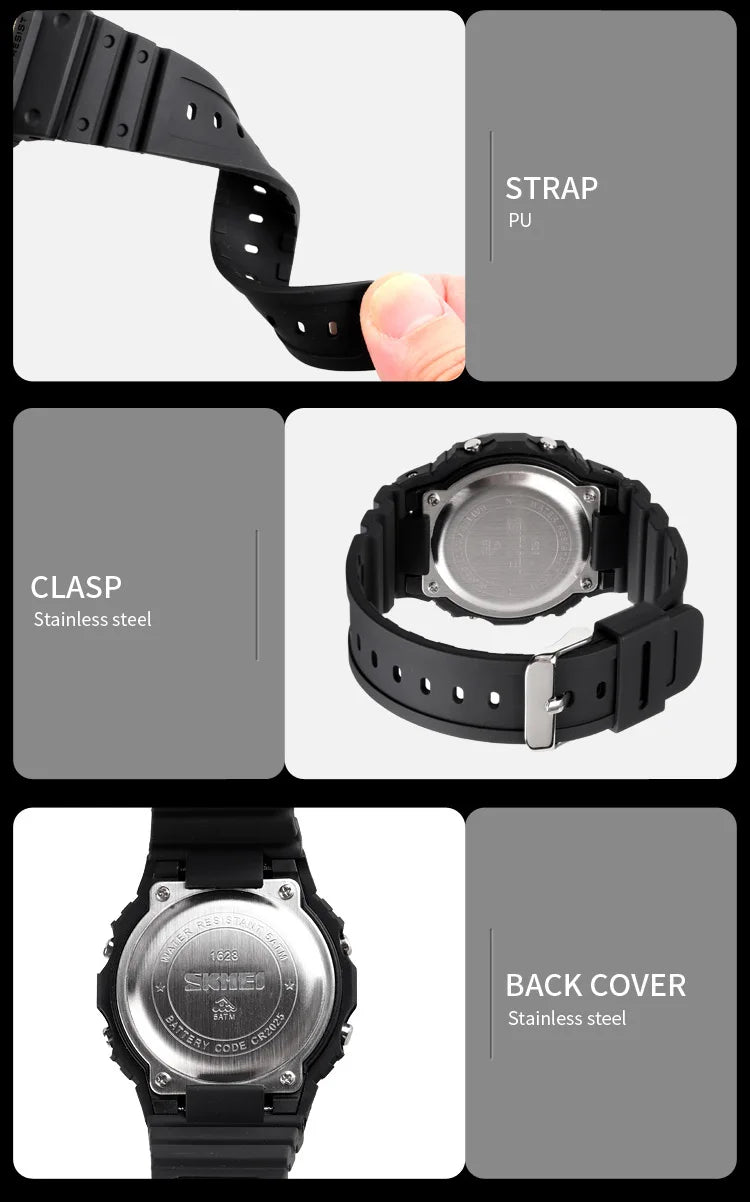 SKMEI 1628 Waterproof Military Digital Watch for Men - Smarsty