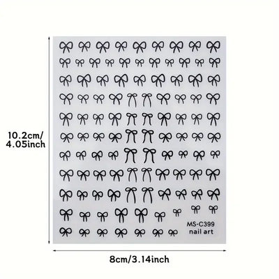 Mini Bowknot Nail Art Stickers for Creative Decoration - Smarsty