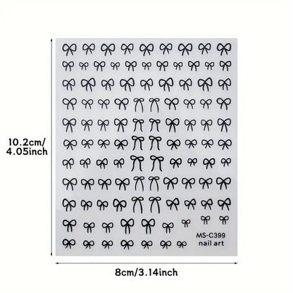 Mini Bowknot Nail Art Stickers for Creative Decoration - Smarsty