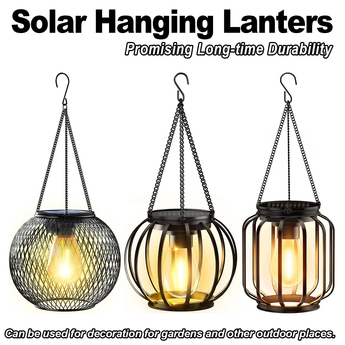Solar LED Lanterns With Daylight Sensor For Outdoor Use - Smarsty