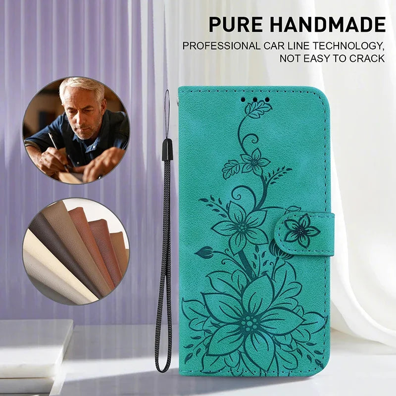 Leather Phone Case For Samsung Galaxy A56 A55 A54 A53 A52 A35 A36 A34 A26 A25 A23 A14 A15 A12 A16 a17 5G Card Slot Wallet Cover