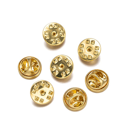 100Pc Metal Locking Pin Backs Secure Brooch Bases Pack - Smarsty