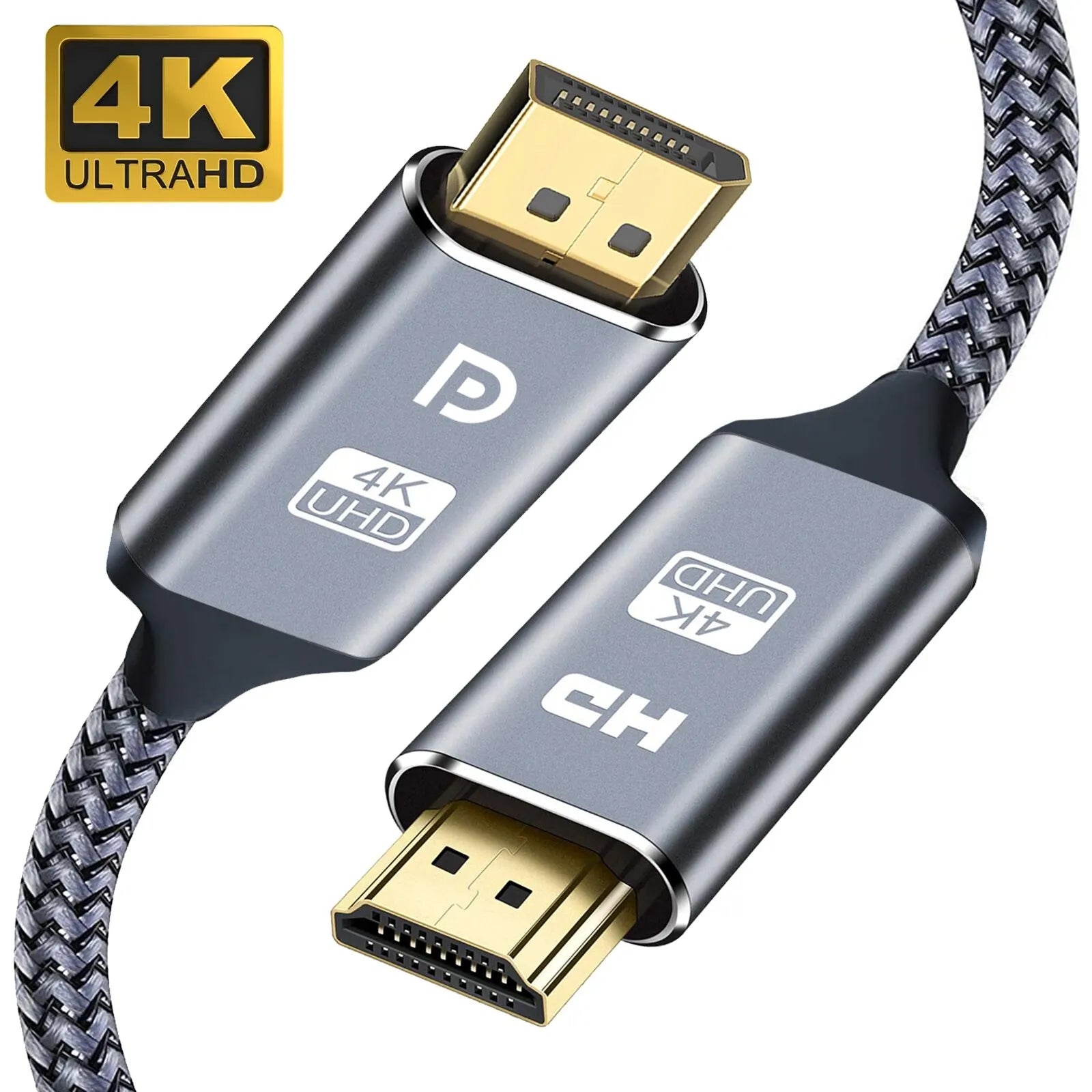 DisplayPort to HDMI Cable 4K Video and Audio - Smarsty