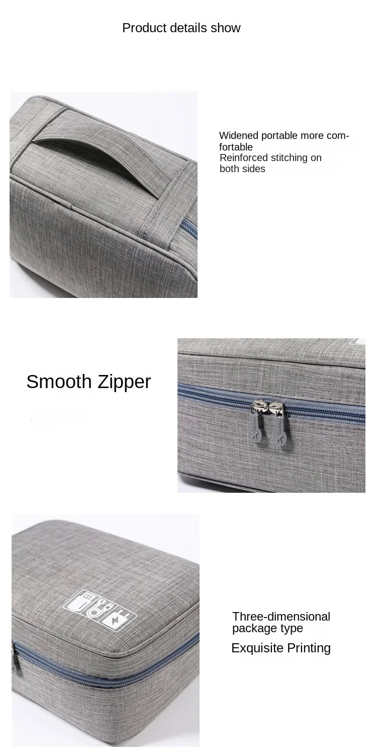 Travel Electronics Storage Bag With High Capacity Cables - Smarsty