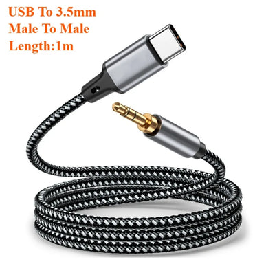 USB Type C to 3.5mm Aux Audio Adapter for High Fidelity Sound - Smarsty