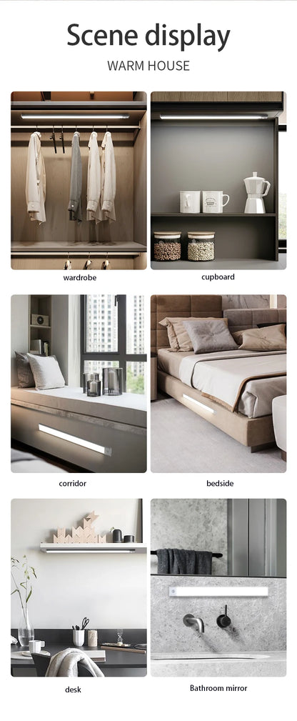 LED Motion Sensor Night Light for Cabinets and Wardrobes - Smarsty