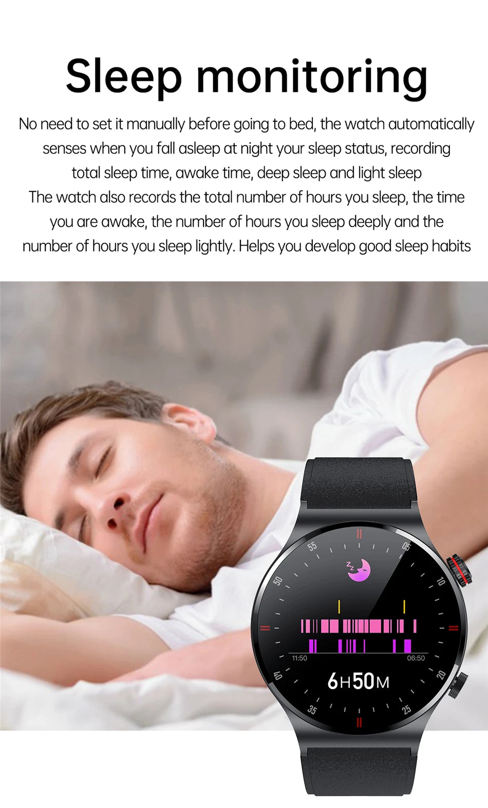 LIGE Bluetooth Smart Watch with ECG PPG Tracking - Smarsty