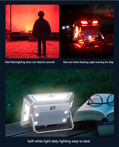 Portable LED Camping Tent Light Rechargeable Searchlight High Power Outdoor Emergency Lighting Waterproof Hanging Night Lamp by Smarsty