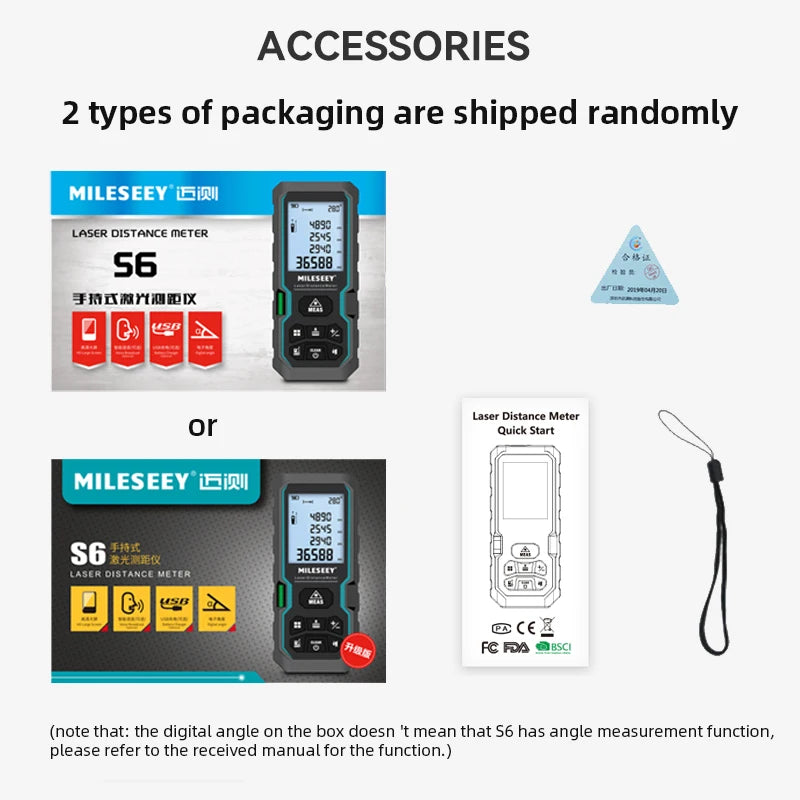 MILESEEY S6 Laser Tape Measure Accurate Distance Measuring Tool - Smarsty