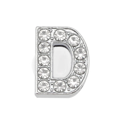 1PC Shoe Charms Glitter Rhinestone Letter Crystal Alphabet Shoes Charm Decorations Jewelry Slider Bracelet Wristbands Accessorie - Smarsty