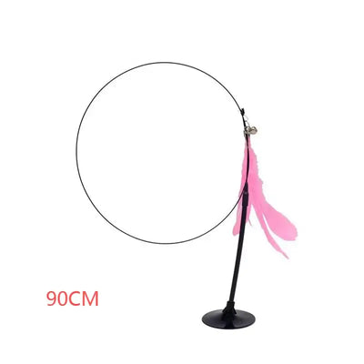Cat Teaser Stick With Bell and Feather Fun - Smarsty