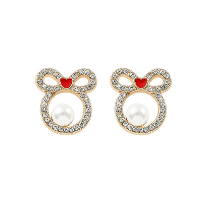 Cute Disney Stitch Flower Stud Earrings for Women and Girls - Smarsty