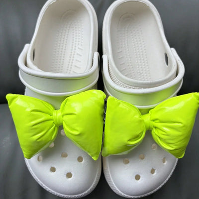 2Pcs Adorable Bow Shoe Charms Glossy, Shiny, Diy Fashion Decorations For Shoes Cute Accessories To Elevate Your Footwear Style - Smarsty