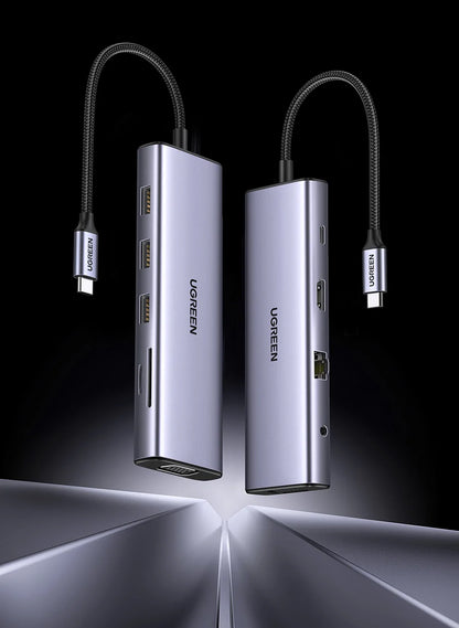 USB C Multiport Hub 4K HDMI Ethernet Dock PD100W Compact